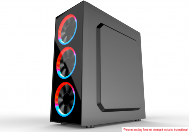 Кутия SPIRE 7022 RGB, Без захранване, 2 x USB 2.0, 1 x USB 3.0, Черен