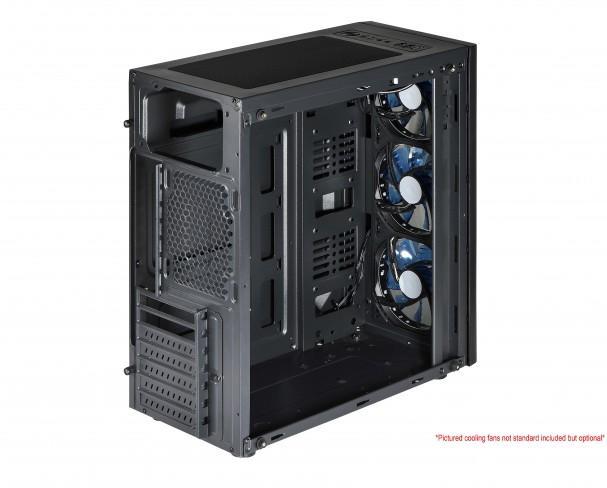 Кутия SPIRE 7022 RGB, Без захранване, 2 x USB 2.0, 1 x USB 3.0, Черен