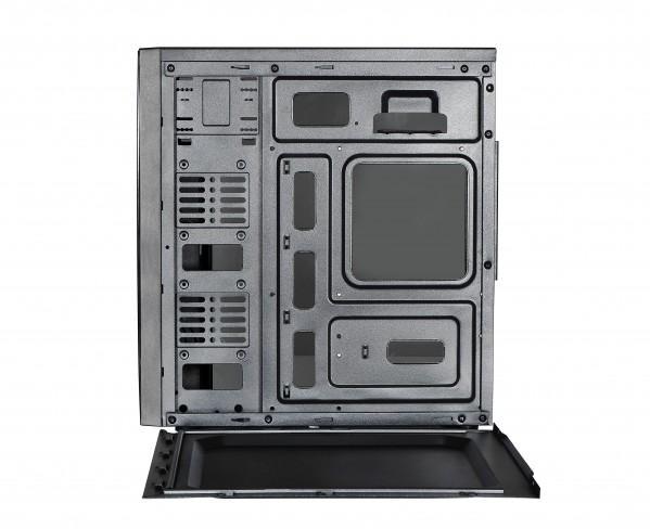 Кутия SPIRE 7022 RGB, Без захранване, 2 x USB 2.0, 1 x USB 3.0, Черен