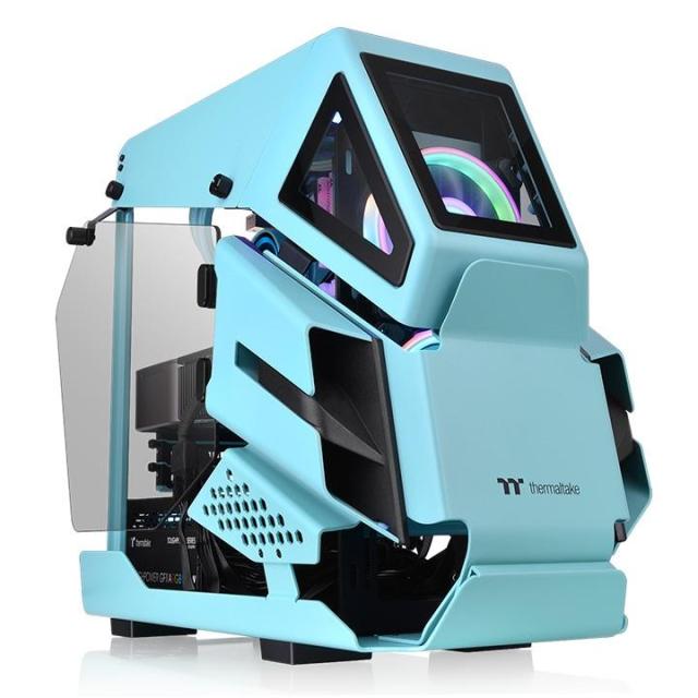 Кутия Thermaltake AH T200 TG Turquoise mATX Mini Tower