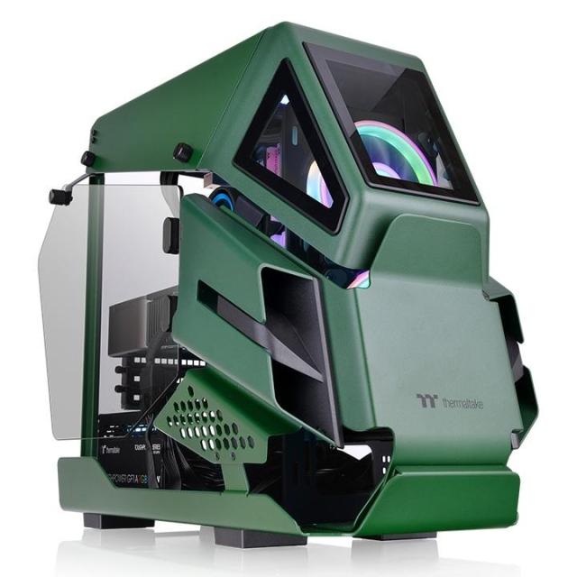Кутия Thermaltake AH T200 TG Racing Green mATX Mini Tower