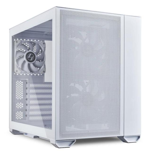 Кутия Lian Li O11 Air Mini Tower, 2x USB 3.0, 1x HD Audio, 1x USB-C, Tempered Glass, ATX / Micro ATX / Mini ITX, Бяло