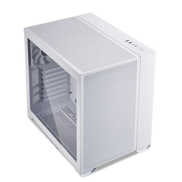 Кутия Lian Li O11 Air Mini Tower, 2x USB 3.0, 1x HD Audio, 1x USB-C, Tempered Glass, ATX / Micro ATX / Mini ITX, Бяло
