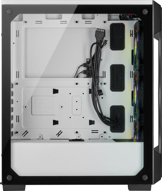 Кутия Corsair iCUE 220T RGB Smart Mid Tower, Tempered Glass, Бяло