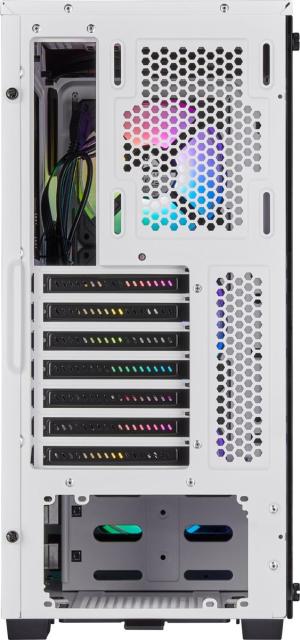 Кутия Corsair iCUE 220T RGB Smart Mid Tower, Tempered Glass, Бяло