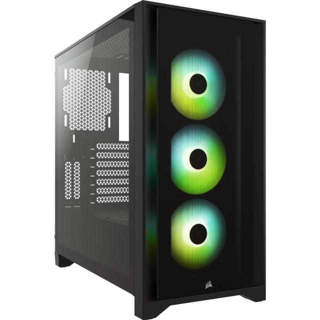 Кутия Corsair iCUE 4000X RGB Mid Tower, Tempered Glass, Черно, CC-9011204-WW