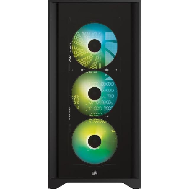 Кутия Corsair iCUE 4000X RGB Mid Tower, Tempered Glass, Черно, CC-9011204-WW