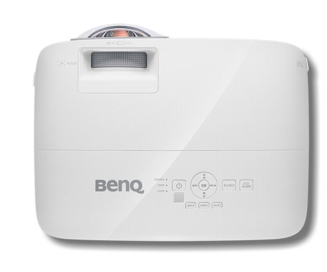 Мултимедиен проектор BenQ MW826ST Short Throw, DLP, WXGA(1280x800), 20 000:1, 3400 ANSI Lumens, VGA, HDMI, USB, LAN RJ45, Speaker, Optional Interactive Kit (PW02/PT12), 3D Ready
