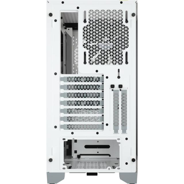 Кутия Corsair 4000D Airflow Mid Tower, Tempered Glass, 1x USB 3.1 Type C, 1x USB 3.0, ATX, бяло