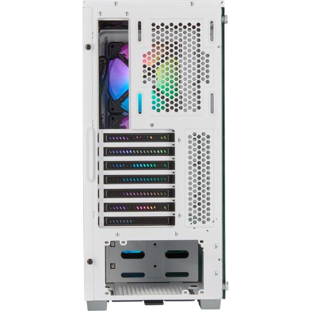 Кутия Corsair iCUE 220T RGB Airflow Smart Mid Tower, Tempered Glass, Бяло