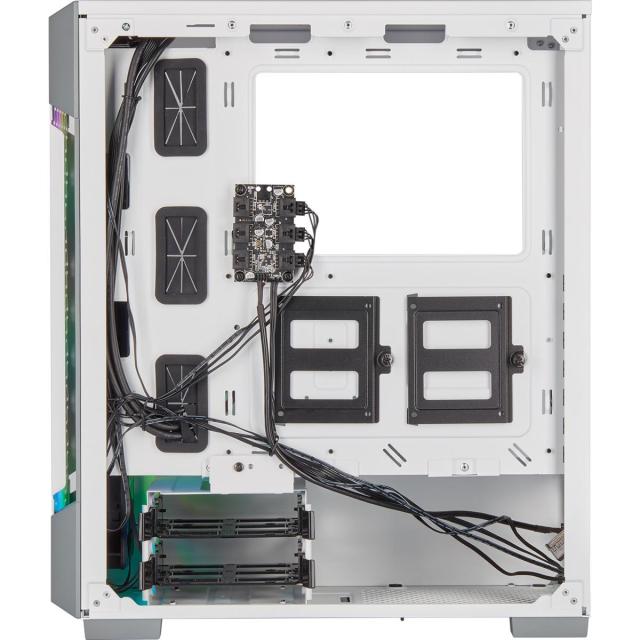 Кутия Corsair iCUE 220T RGB Airflow Smart Mid Tower, Tempered Glass, Бяло