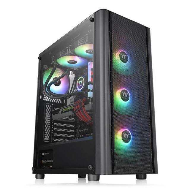 Кутия Thermaltake V250 TG Air ARGB, Tempered Glass, Mid-Tower, Black