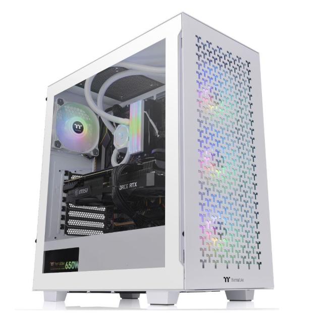 Кутия Thermaltake V350 TG Air ARGB, Tempered Glass, Mid-Tower, White