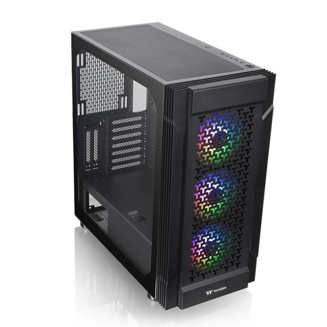Кутия Thermaltake Versa T27 TG ARGB, Tempered Glass, Mid-Tower, Black