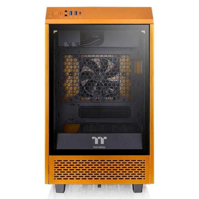 Кутия Thermaltake The Tower 100 TG ARGB, Tempered Glass, Mini-Tower, Metallic Gold