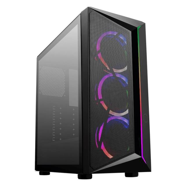 Кутия за компютър Cooler Master CMP510 Mesh ARGB, със захранване MWE Bronze V2 650W