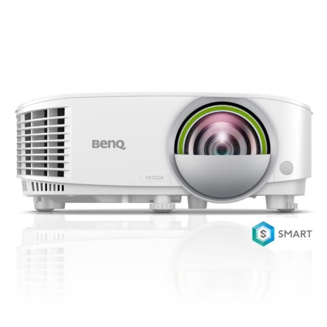 Мултимедиен проектор BenQ EW800ST, Short Throw, Wireless Android-based Smart Projector, DLP, WXGA (1280x800), 16:10, 3300 Lumens, 20000:1, Speaker 2W, USB Reader for PC-Less Presentations, Built-in Firefox, LAN, BT 4.0, Dual Band WiFi, 3D, Lamp 200W,
