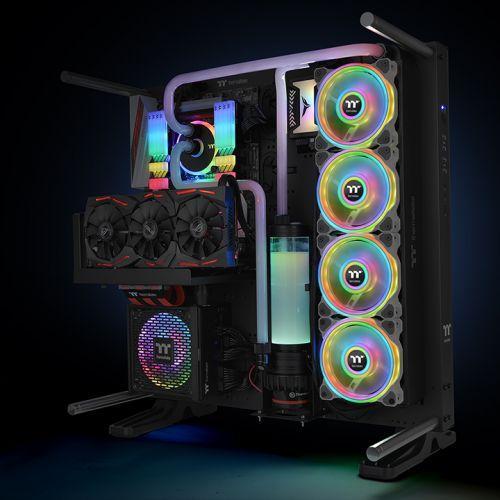 Вентилатори Thermaltake Riing Quad 14 RGB Radiator Fan TT Premium Edition 3 Броя  - Бяло с включен контролер