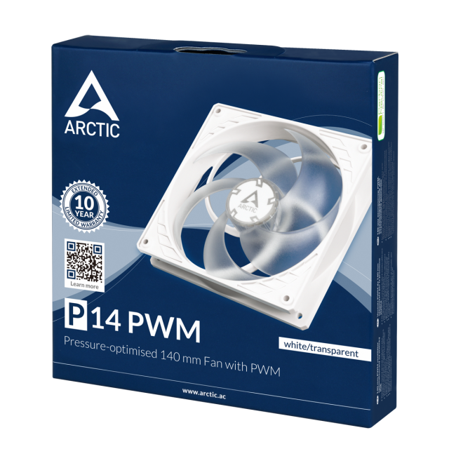 Вентилатор ARCTIC P14 PWM White/Transparent