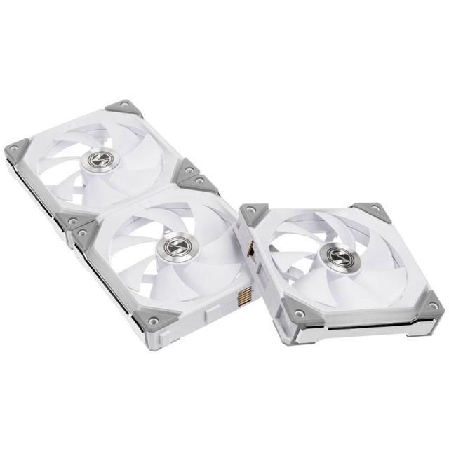 Вентилатори Lian Li UNI SL120, ARGB, 3 Fan комплект, с включен контролер, Бял