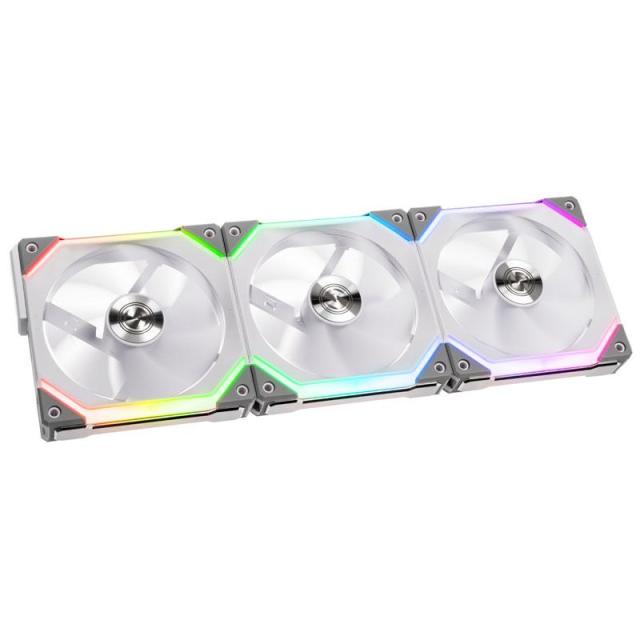 Вентилатори Lian Li UNI SL120, ARGB, 3 Fan комплект, с включен контролер, Бял