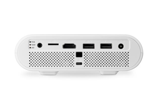 Мултимедиен проектор BenQ GS1 Portable, DLP, LED, 720p (1280x720), 100 000:1, 300 ANSI Lumens, 80"@1.4m, HDMI, USB reader, microSD reader, Keystone, WiFi, BT 4.0, Speakers 2x2W, Amazon Alexa, 8000mAh Battery, 3D Ready, 0.57 kg, White