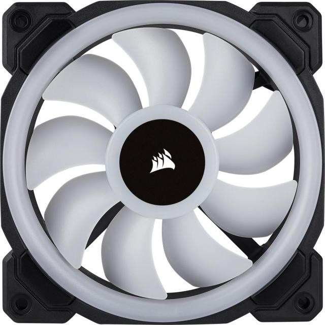 Вентилатори Corsair LL120 RGB, 3 Fan комплект, с включен контролер Lightning Node PRO, Черен
