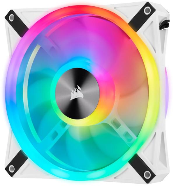 Вентилатор Corsair 140mm QL140 RGB White, Бял