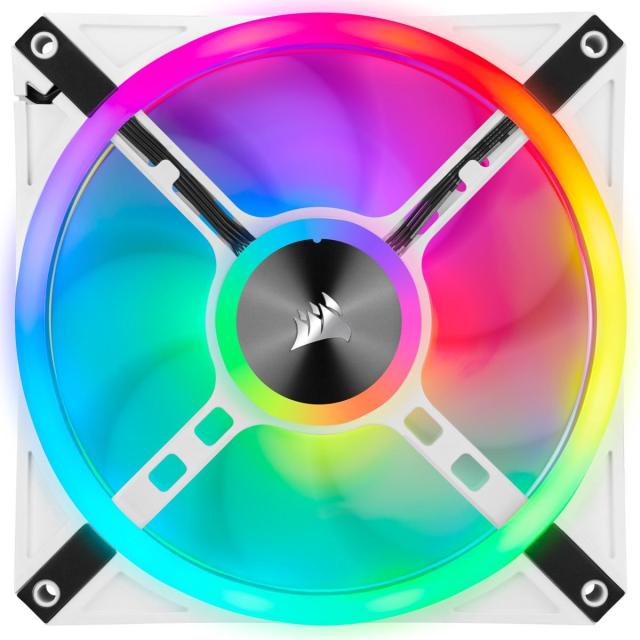 Вентилатор Corsair 140mm QL140 RGB White, Бял