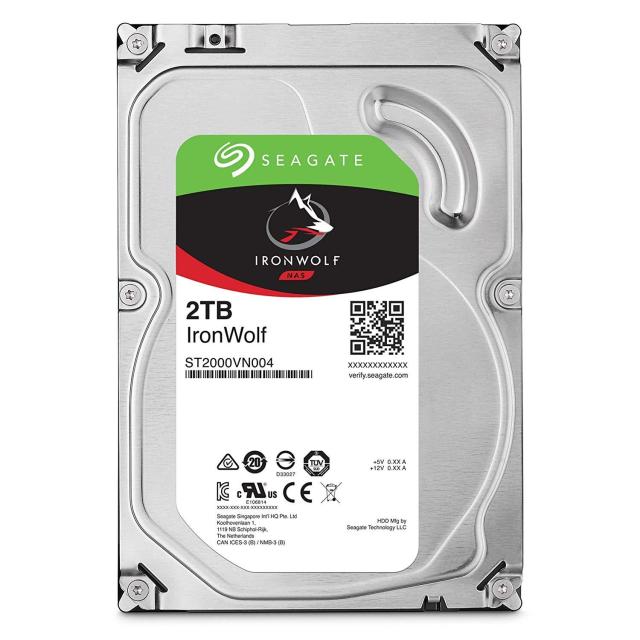 Твърд диск 2TB Seagate IronWolf NAS, SATA 6Gb/s, 5900 rpm, 64MB кеш, 3.5"(8.89 cm)