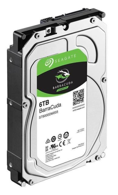 Твърд диск 6TB Seagate BarraCuda, SATA 3/6Gb/s, 5400 rpm, 256 MB кеш, 3.5" (8.89cm)