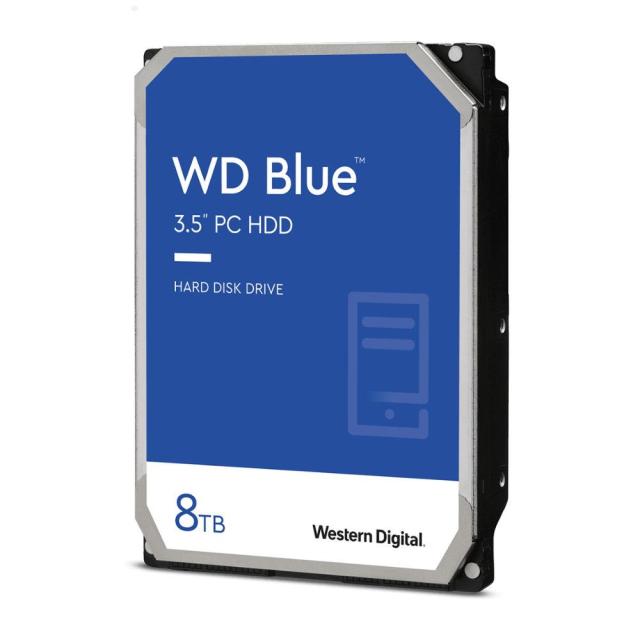 Твърд диск WD BLUE, 8TB, 5640rpm, 128MB, SATA3, 3.5'' WD80EAZZ