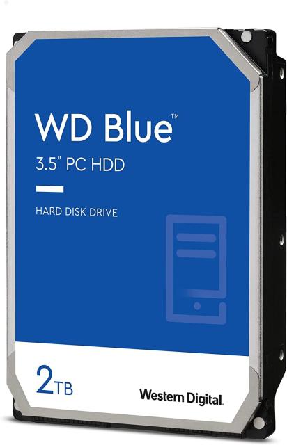 Твърд диск WD Blue, 2TB, 7200rpm, 256MB, SATA 3, 3.5" WD20EZBX