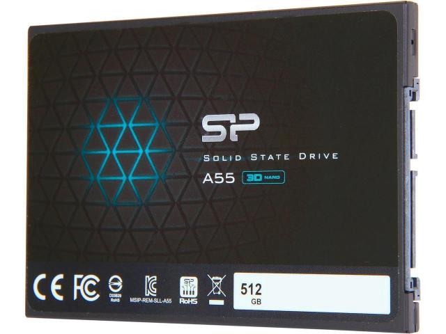 SILICON POWER A55 SSD, 2.5", 512 GB, SATA3 3D NAND flash