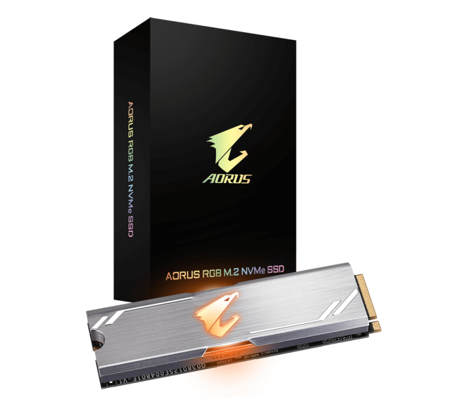 Gigabyte Aorus RGB 512GB, M.2 NVMe Gen 3 PCIe SSD 
