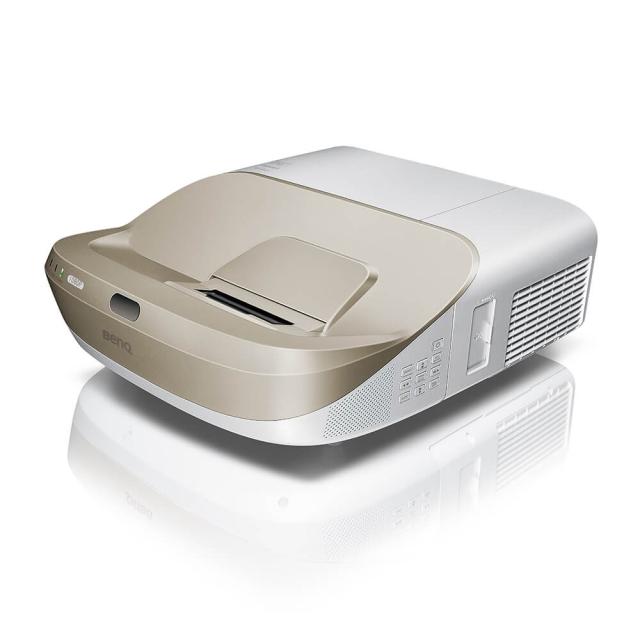 Мултимедиен проектор BenQ W1600UST Ultra Short Throw, DLP, 1080p, Home Cinema Projector, 100" screen from 170 mm, 140" screen from 373 mm, 3300 ANSI Lumens, 10 000:1, 2x VGA, 2x HDMI, Audio in/out, RS232, IR Receiver, Speakers 2x10W, 3D Ready, Option
