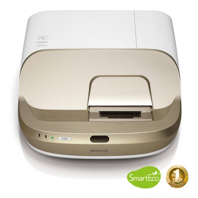 Мултимедиен проектор BenQ W1600UST Ultra Short Throw, DLP, 1080p, Home Cinema Projector, 100" screen from 170 mm, 140" screen from 373 mm, 3300 ANSI Lumens, 10 000:1, 2x VGA, 2x HDMI, Audio in/out, RS232, IR Receiver, Speakers 2x10W, 3D Ready, Option