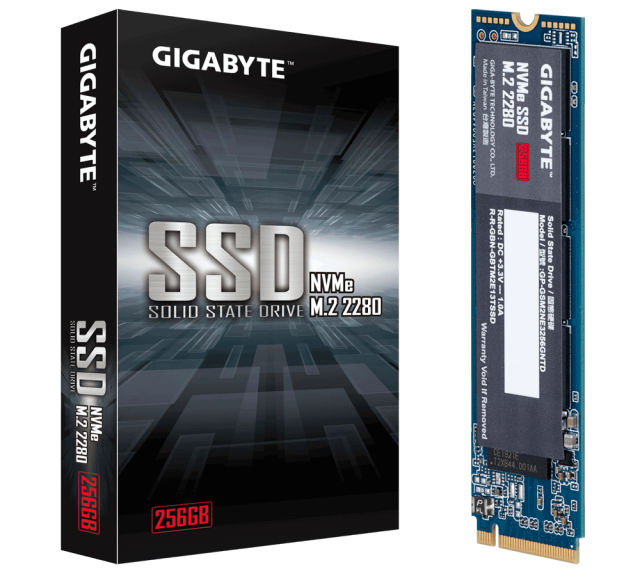 Gigabyte 256GB SSD, M.2 NVMe PCIe Gen 3