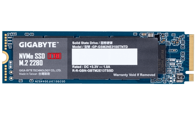 Gigabyte 1TB SSD, M.2 Nvme PCIe Gen 3