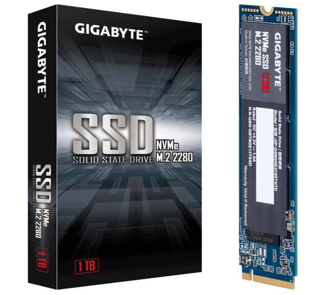 Gigabyte 1TB SSD, M.2 Nvme PCIe Gen 3