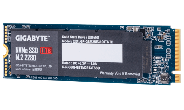 Gigabyte 1TB SSD, M.2 Nvme PCIe Gen 3