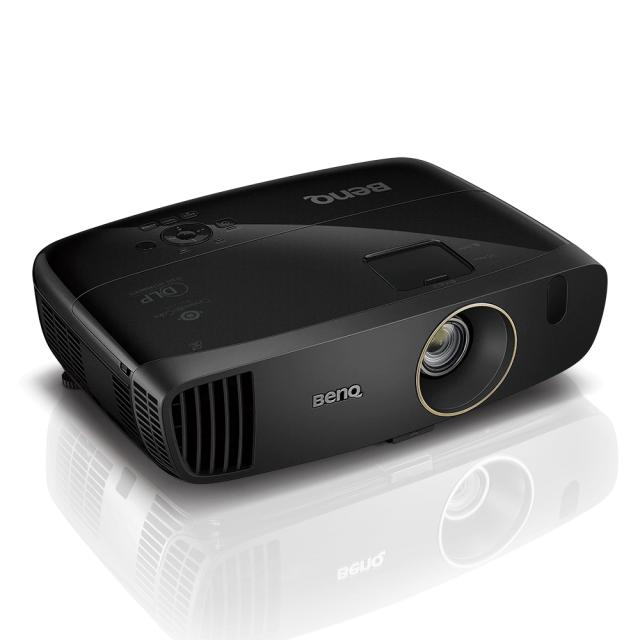 Мултимедиен проектор BenQ W2000+, DLP, 1080p (1920x1080), 15000:1, 2200 ANSI Lumens, VGA, HDMI, RCA, Speakers 2x10W, 3D Ready, Black
