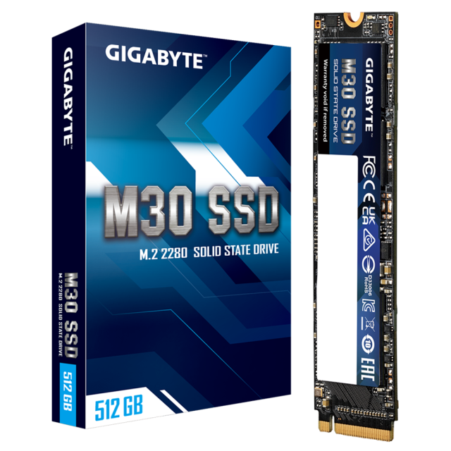 Gigabyte M30 SSD, 512GB, NVMe, PCIe Gen3, M.2 