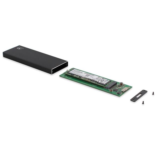 Чекмедже за твърд диск Ewent EW7023, M.2 SSD, USB-C 3.2 Gen1, Черен