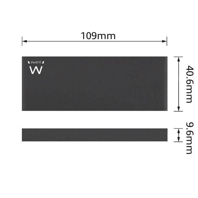 Чекмедже за твърд диск Ewent EW7023, M.2 SSD, USB-C 3.2 Gen1, Черен