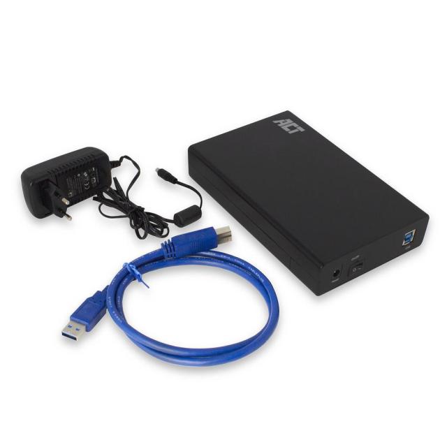 Кутия за твърд диск ACT AC1405, 3.5", SATA, USB 3.1 Gen1 (USB 3.0), Черен