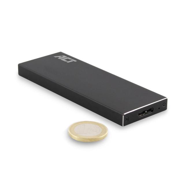 Кутия за твърд диск ACT AC1600, M.2 SSD, USB-C 3.2 Gen1, Черен