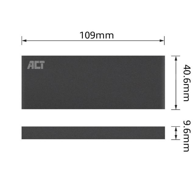 Кутия за твърд диск ACT AC1600, M.2 SSD, USB-C 3.2 Gen1, Черен