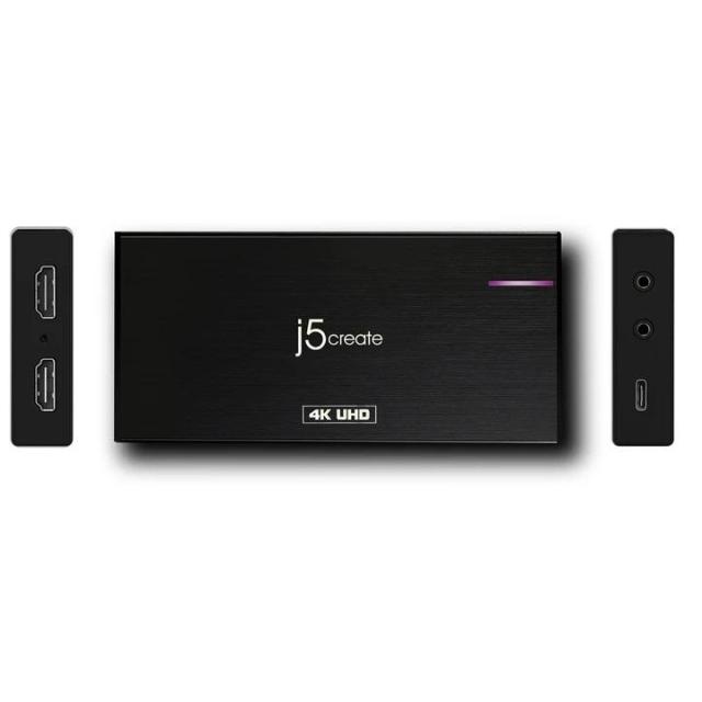 Гейминг кепчър стейшън j5create JVA04, HDMI  към USB-C, Черен