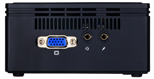 Mini компютър Barebone Gigabyte Brix, Braswell Intel Celeron J3160 1.6/2.24 GHz, 1x SO-DIMM DDR3L слот, без твърд диск (поддържа 2.5" SATA 3), Wi-Fi, Lan1000, HDMI, USB 3.0